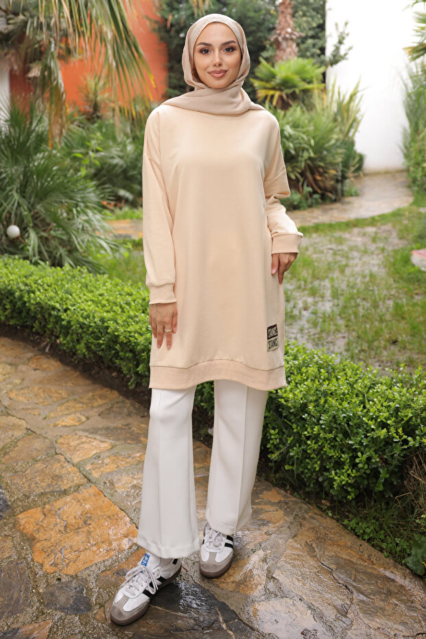 Crimson Rings Crew Neck Sleeveless Cotton Tunic