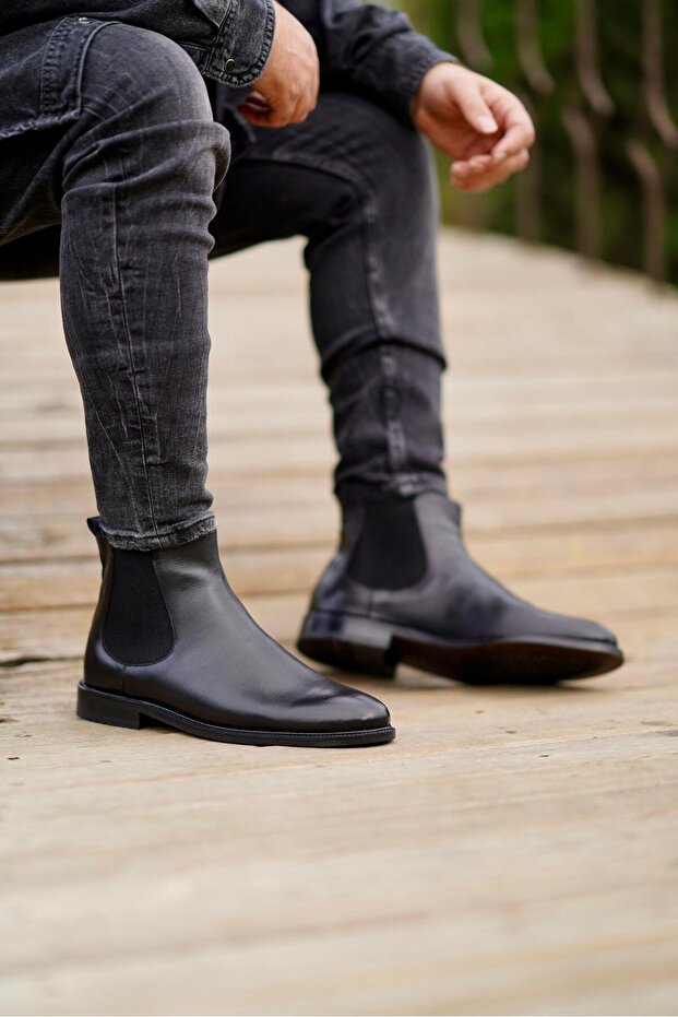 Tarco black men's leather shoes