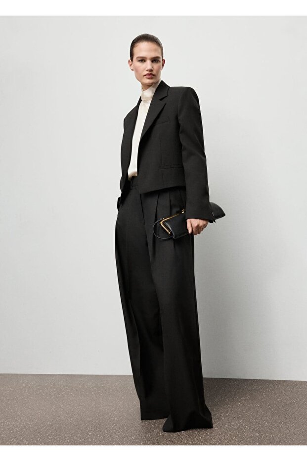 Crop blazer ceket - 2