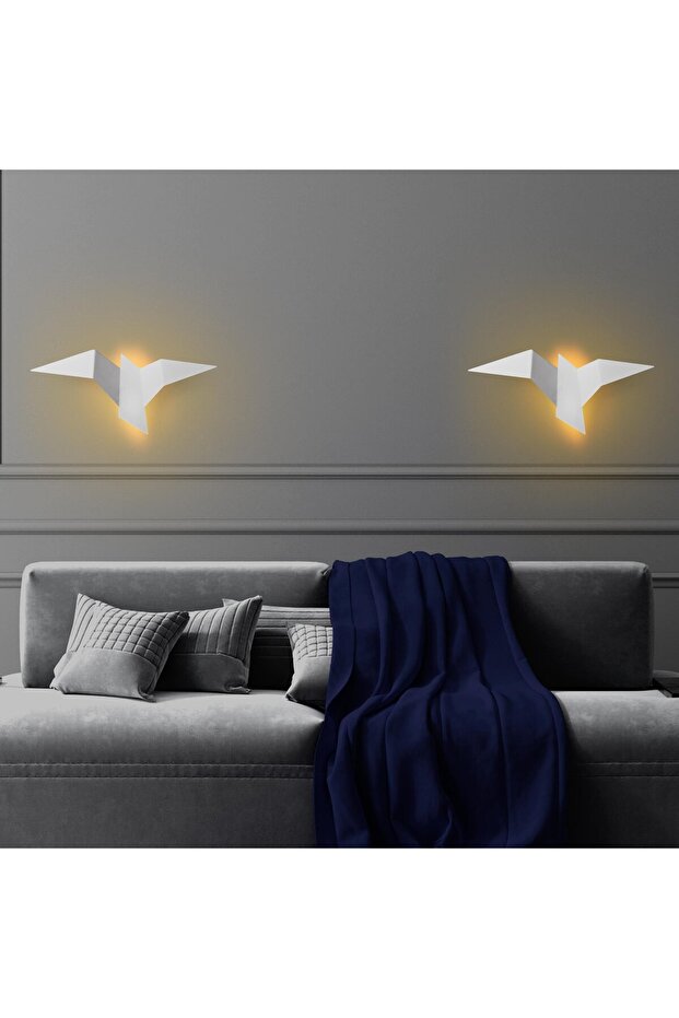 شمعة حائط LED كبيرة الحجم على شكل طائر، إضاءة LED بيضاء، إضاءة LED صفراء 3000K PACALI-13502-L