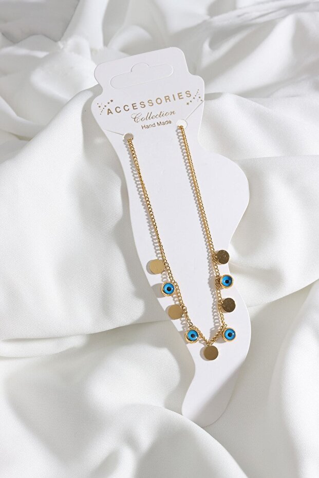 STEEL EVIL EYE AND PUL DETAILED GOLD ANHAL