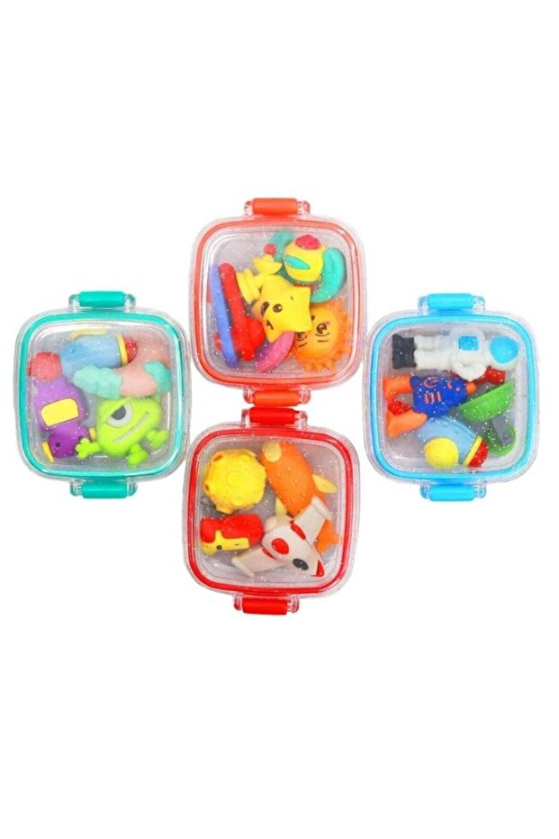 Space Creative Stationery Eraser Set – Assorted Lunch Box Design (Pack of 1)