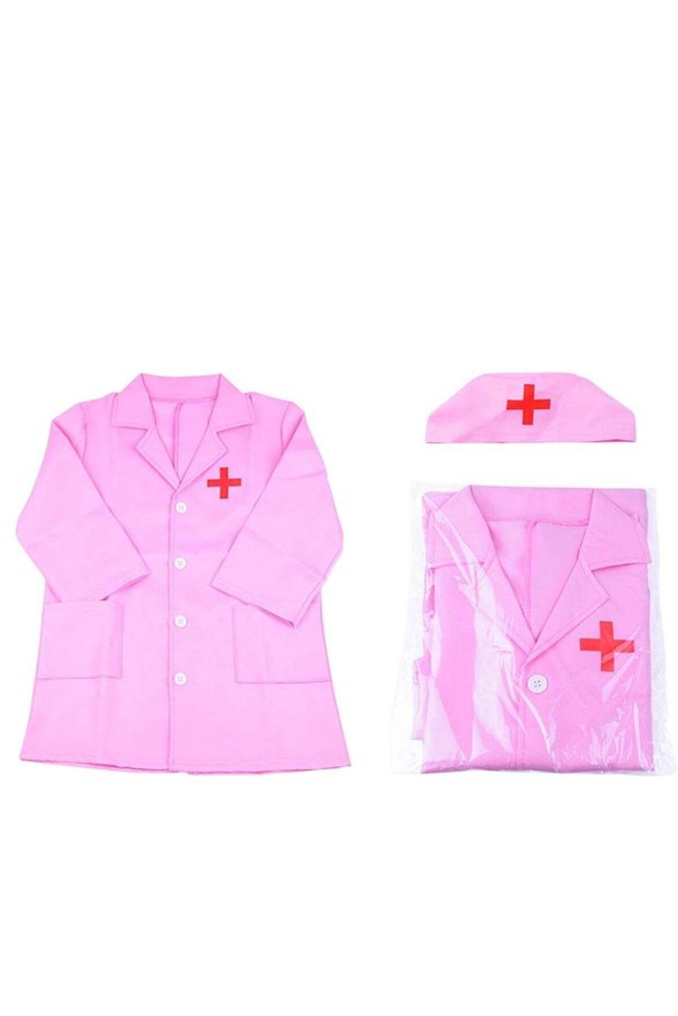 Children's Nurse Doctor Costume Role-Play Set (Pink, 120g)