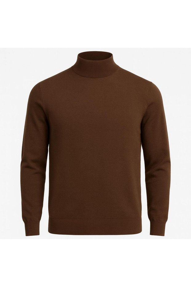 Slim Fit polo half fisherman long sleeve men's knitwear - 7425