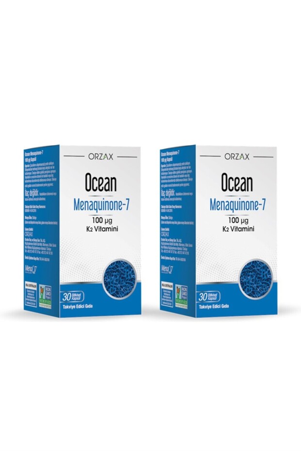 Mk-7 100 Mcg Vitamin K2 30 Capsules 2 Pieces