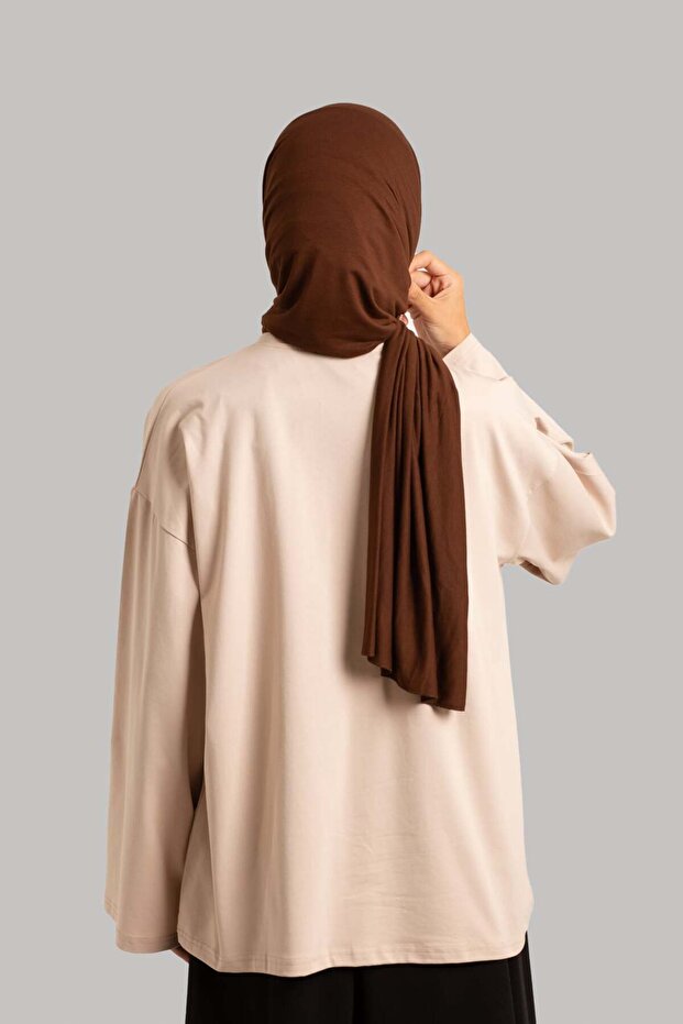 Basic Uzun Kollu Tişört - Bej - 7