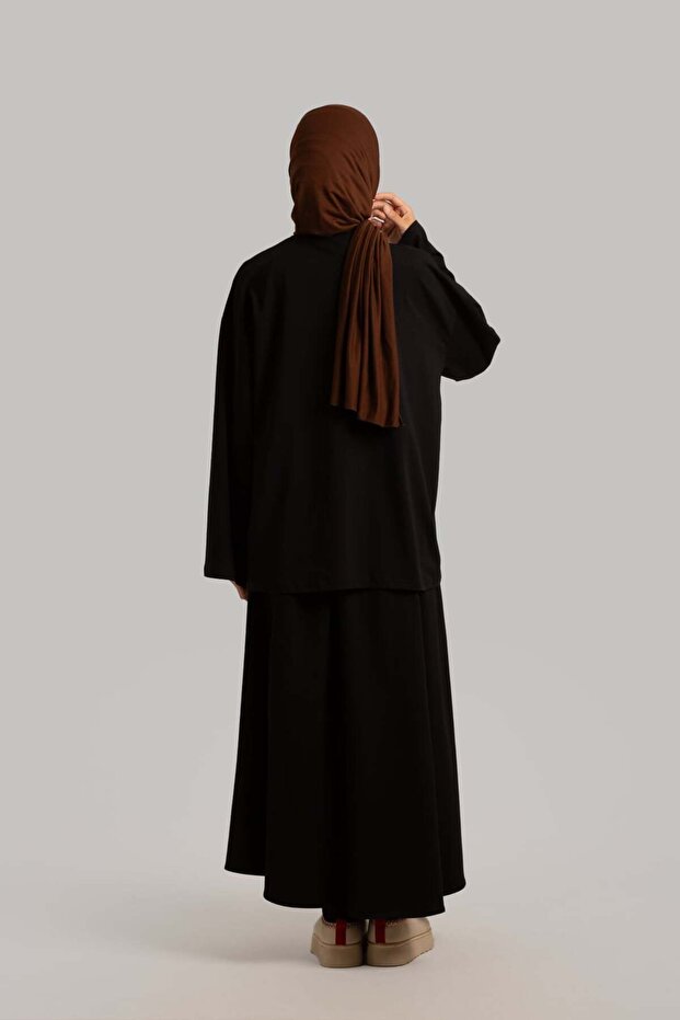 basic Tricou cu mânecă lungă - Negru - 3