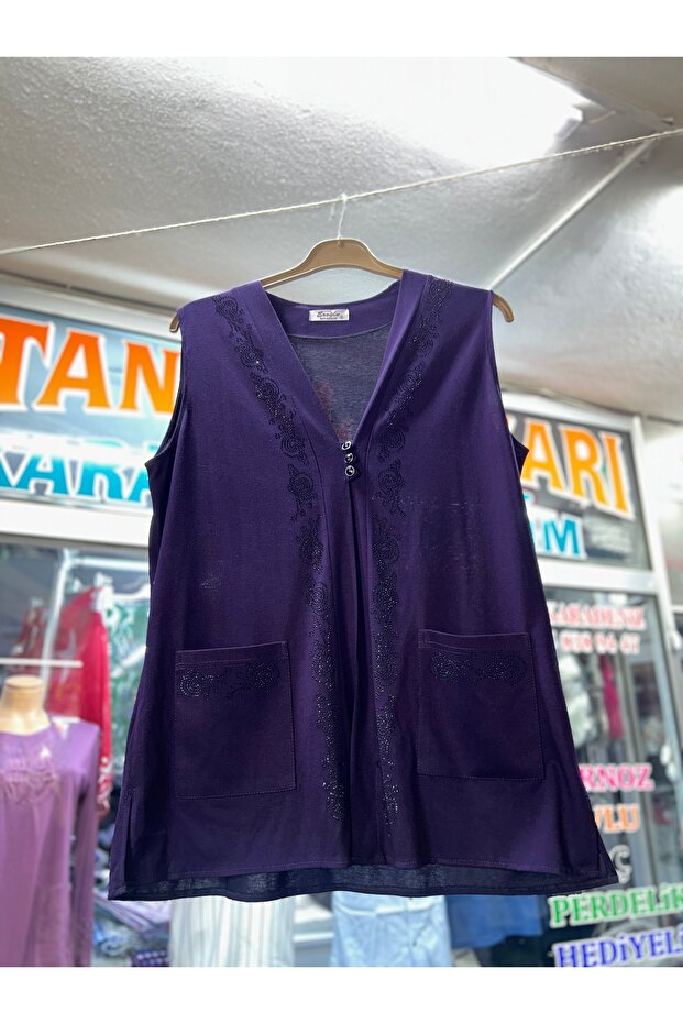 Tesettür Penye Yelek - 4