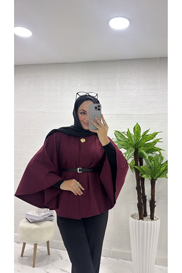 KEMERLİ KAŞE PANÇO - 1