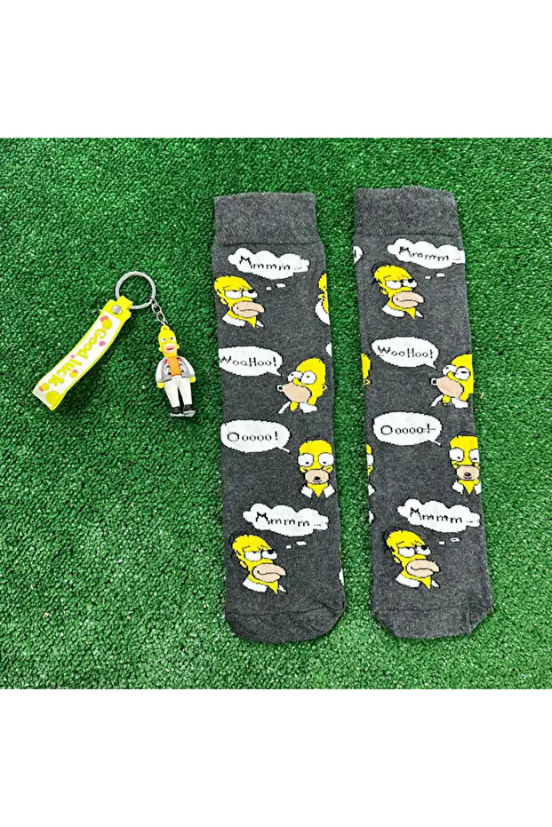 HOMER SOCKS & KEYCHAIN SET