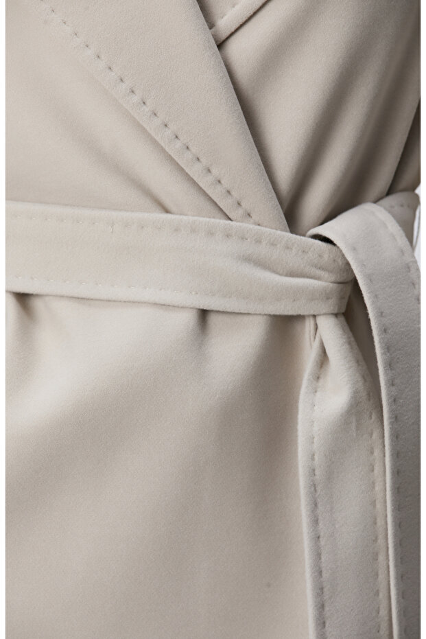 Taş Geniş Yakalı Manto - 6