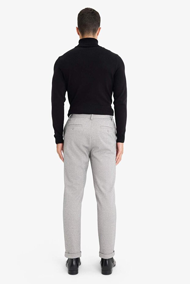 Tailored Regular Fit Düz Paça Penye Pantolon F1738AX25WN - 8