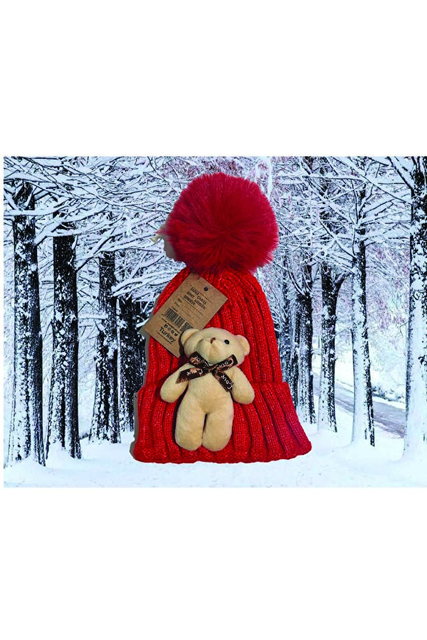 Children's Bear Figured Beanie 02-09 Years Old
