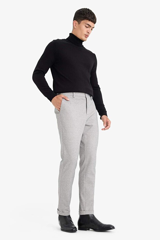 Tailored Regular Fit Düz Paça Penye Pantolon F1738AX25WN - 1