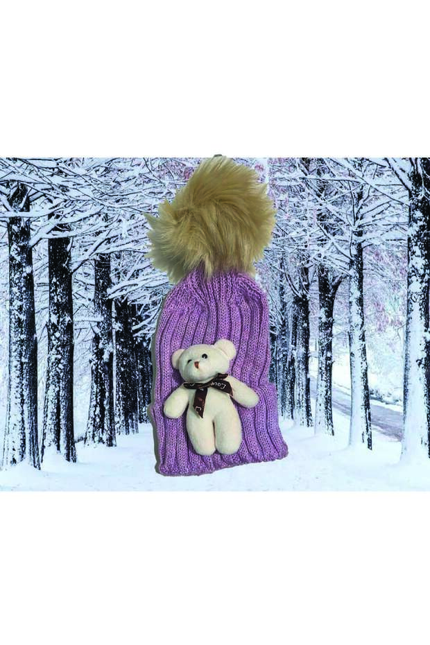 Children's Bear Figured Beanie 02-09 Years Old