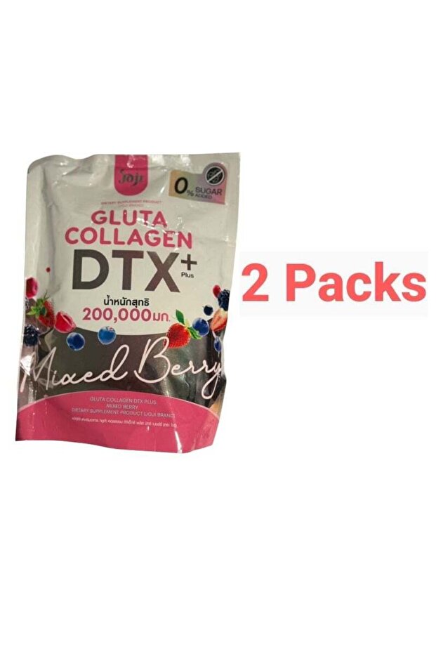 2 Packs Gluta Collagen 200,000 mg Supplement 0% Sugar