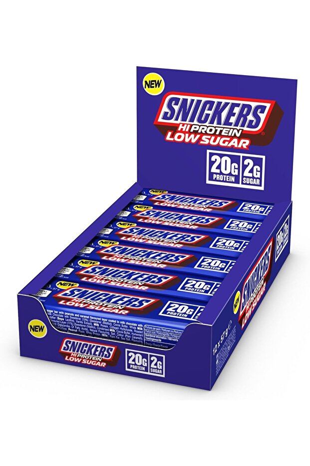 سنيكرز بروتين بار عالي البروتين منخفض السكر Protein bar - High Protein Low Sugar 12x57g