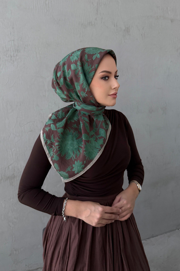 Brown September Modal Silk Scarf