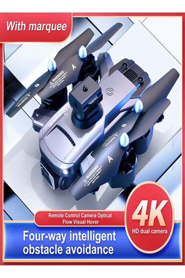 طائرة بدون طيار S99 مزودة بأربعة اتجاهات لتجنب العوائق، وكاميرا مزدوجة، وتصميم قابل للطي، وتدفق بصري، وطائرة رباعية المراوح تعمل بالتحكم عن بُعد - 1