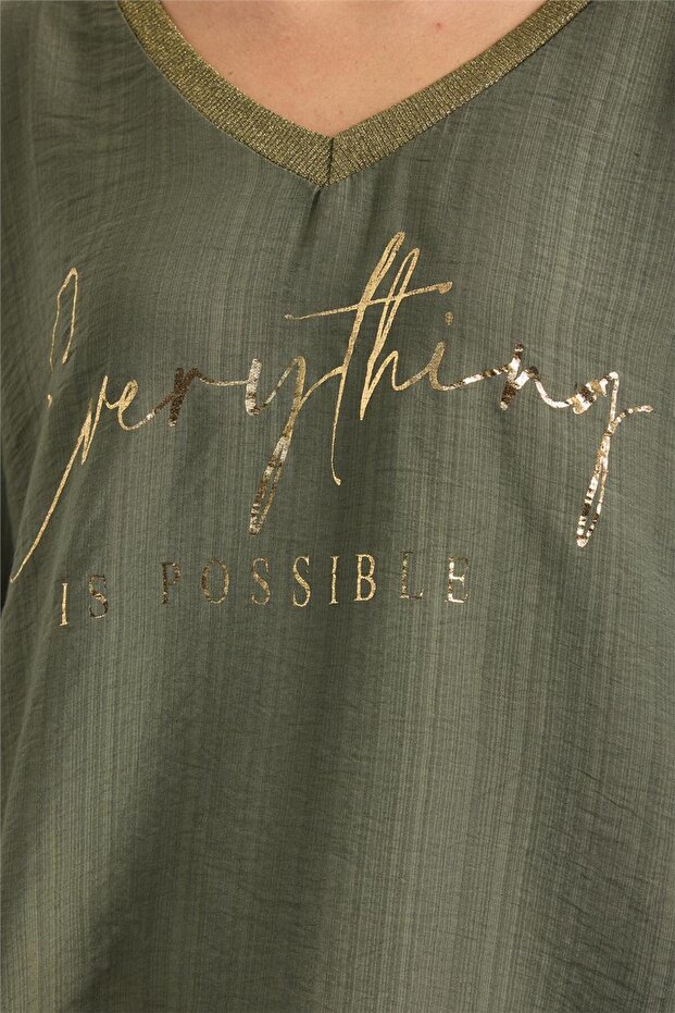 Simli V Yaka Bluz - 4