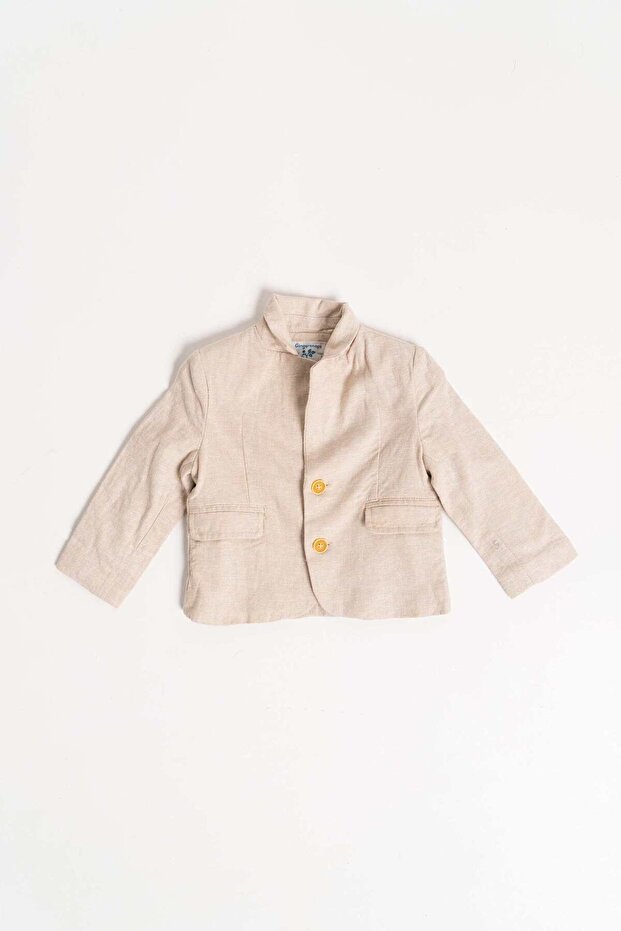 Solid Button-Front Jacket - 1