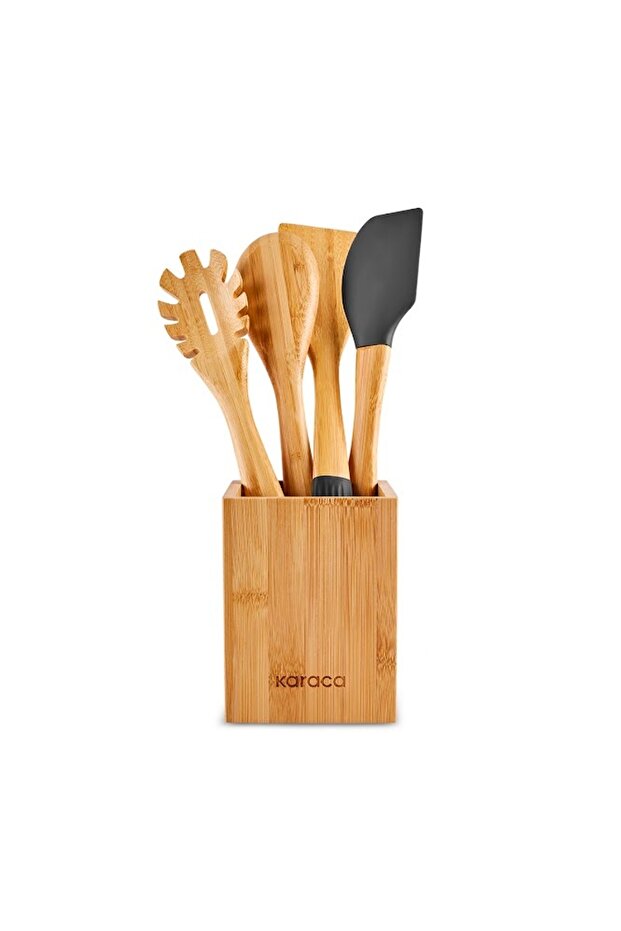 Massimo 5 Parça Ahşap Standlı Servis Seti - 3