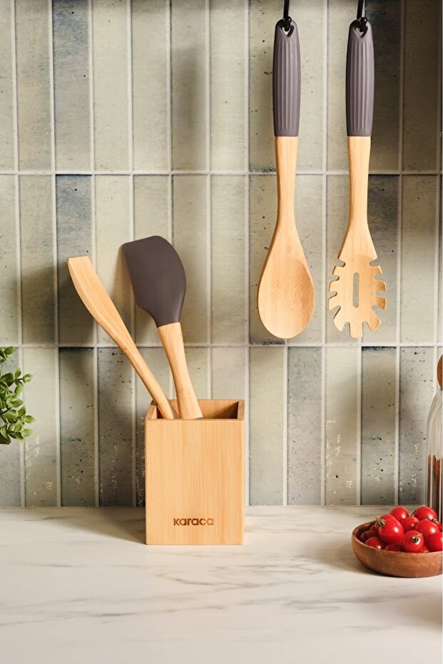 Massimo 5 Parça Ahşap Standlı Servis Seti - 2