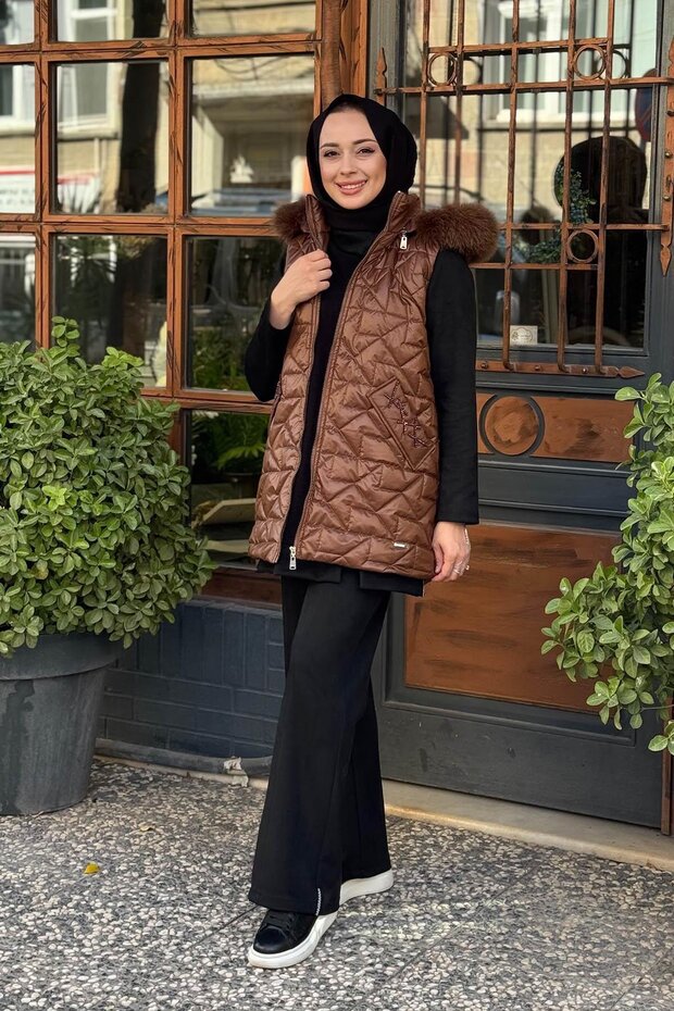 Kapitone Yelek MB28.77 Fındık - 1