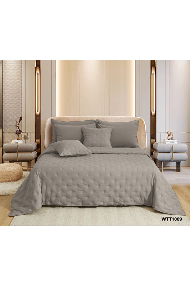 طقم لحاف قطني مغسول ومنقط، 5 قطع، مقاس 220 × 160 سم