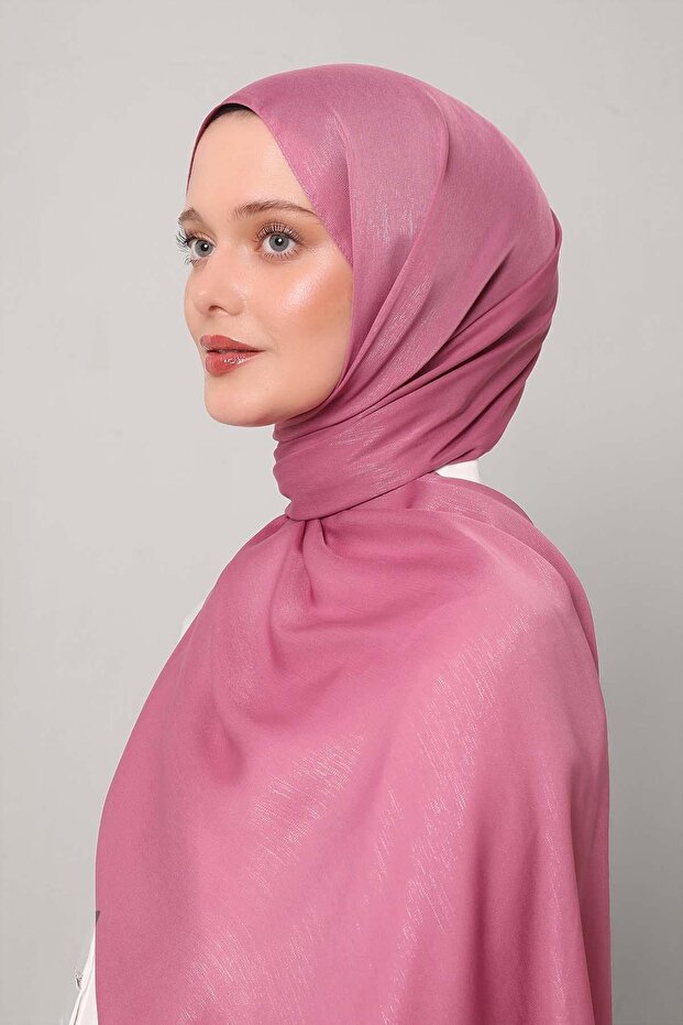 Pembe Simli Elmas Şal - 2