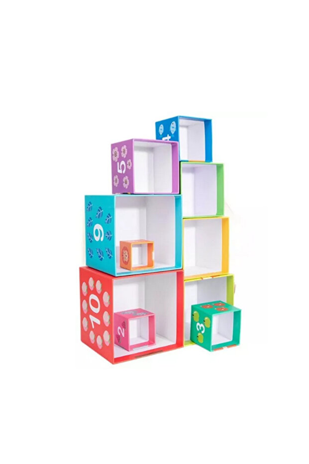 Stackable educational blocks set, 10 boxes – Learn numbers 1-10, interactive game - 6