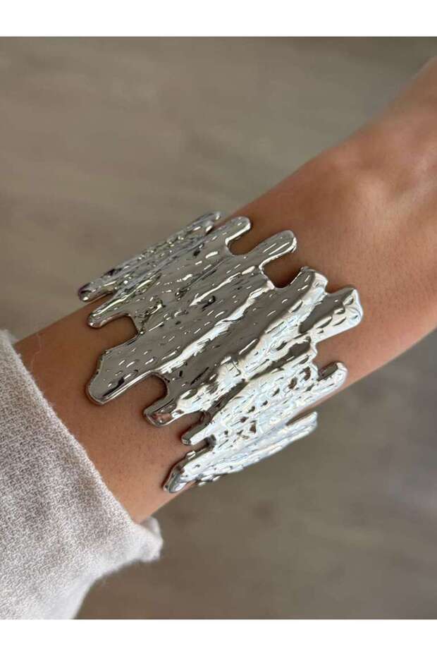 Zikzaklı Silver Kelepçe