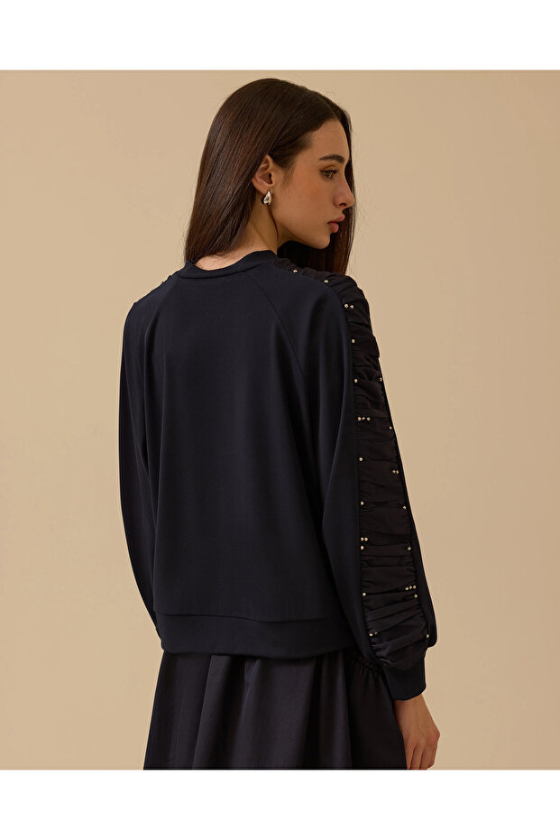 Kol Detaylı Sweatshirt - 3