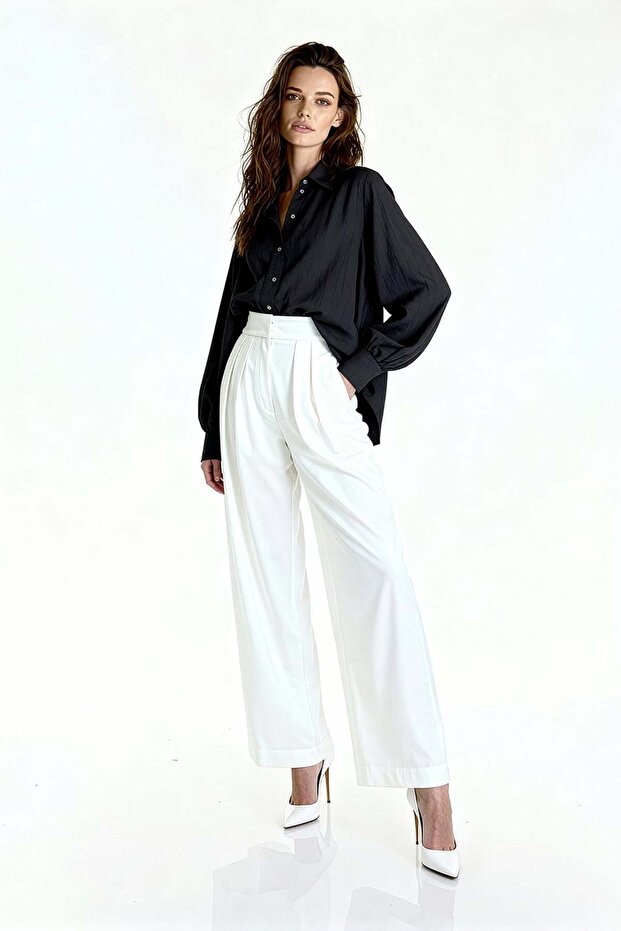 Çift Pileli Regular Pantolon - 2