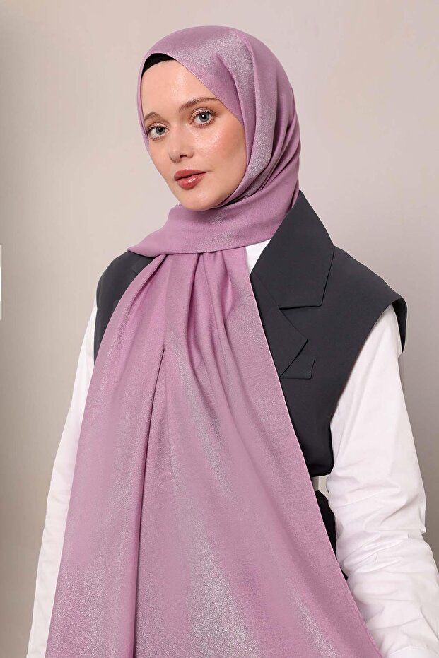 Lila Simli Bodrum Şal - 1