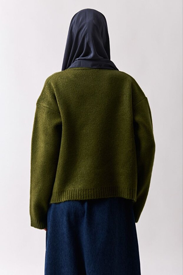 حواف أسطوانية قصة فضفاضة سترة - 3