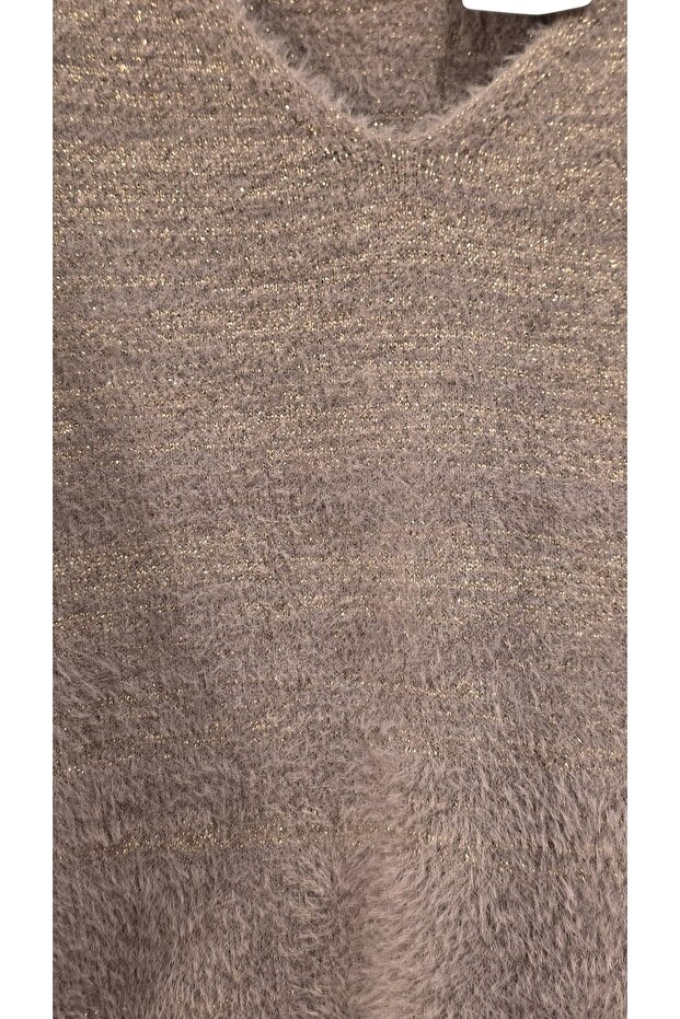 İtalyan Kazak Simli Örme Yünlü - 5