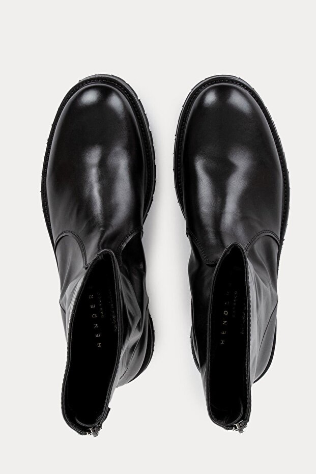 Vibram Taban Fermuarlı Deri Bot - 4