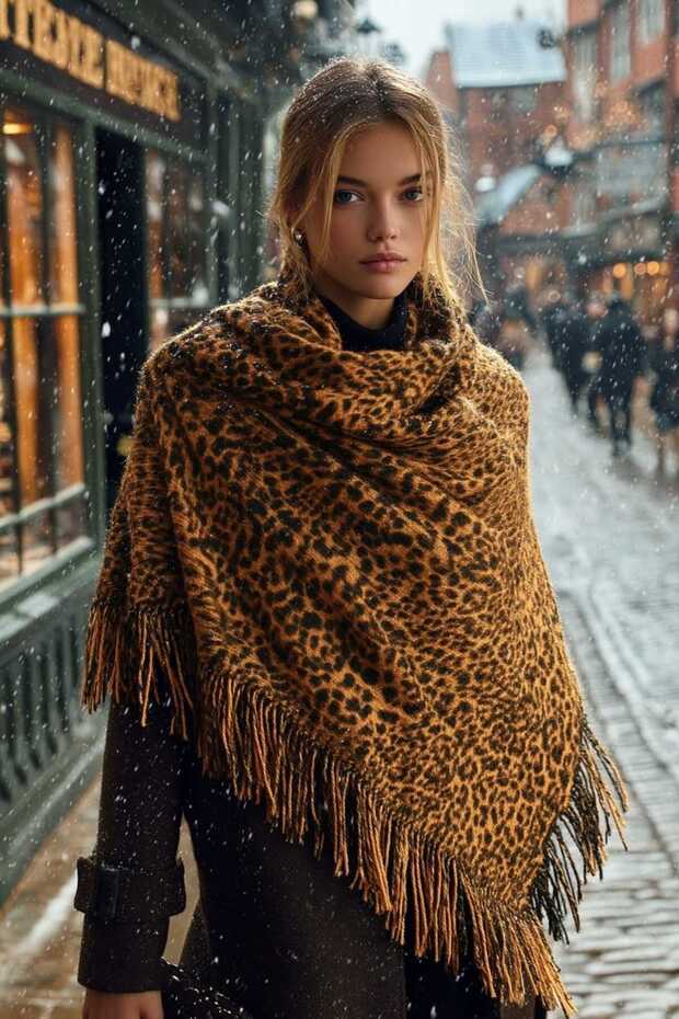 Women's Angora Shawl Scarf