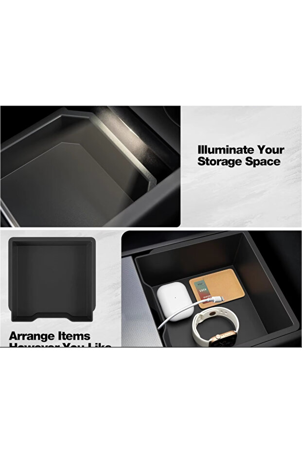 صندوق تخزين داخلي لمسند الذراع متوافق مع موديل Y جونيبر - 2