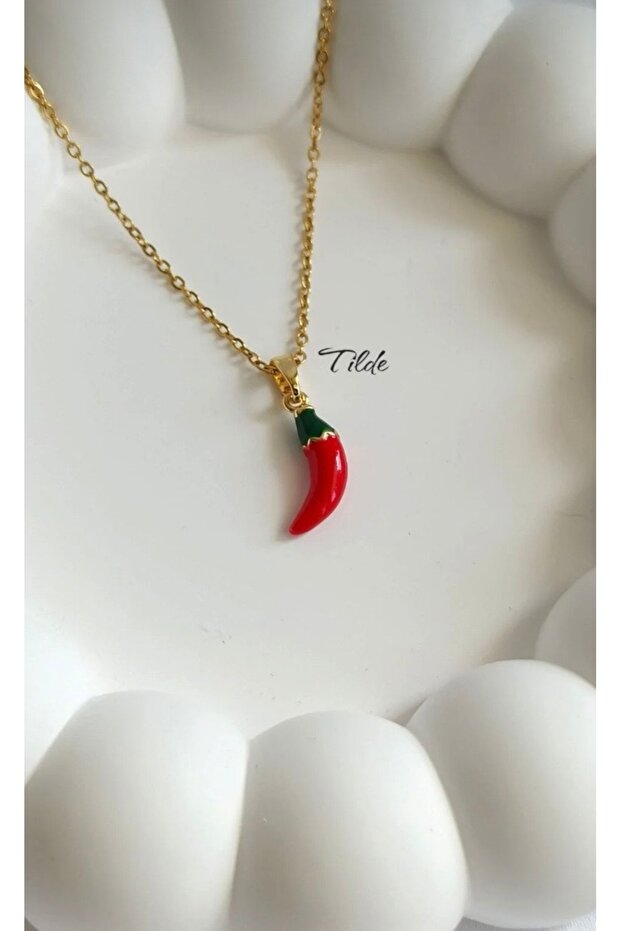 Çelik biber figürlü kolye - 2