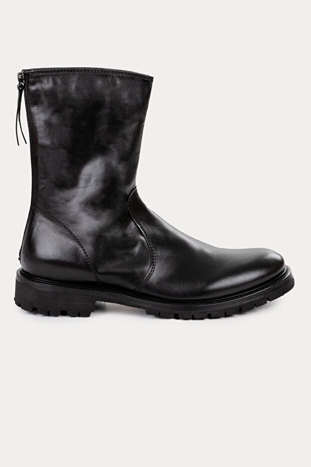 Vibram Taban Fermuarlı Deri Bot - 1