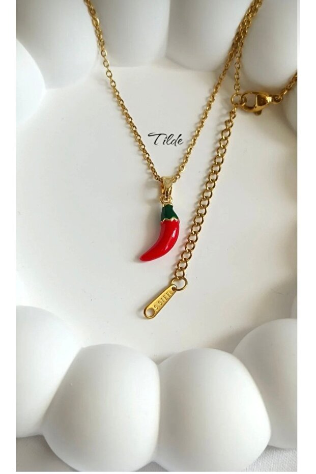 Çelik biber figürlü kolye - 1