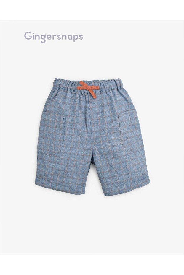 Side-Pocket Checkered Shorts - 1