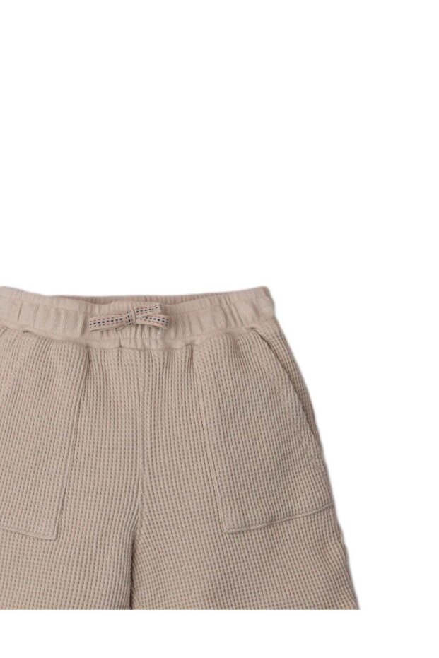 شورت مضلع برباط وجيب جانبي - 3