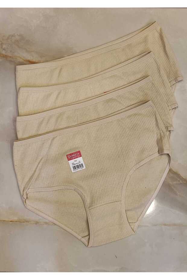 Corded Fabric Bato High Waist Panties 4-Pack