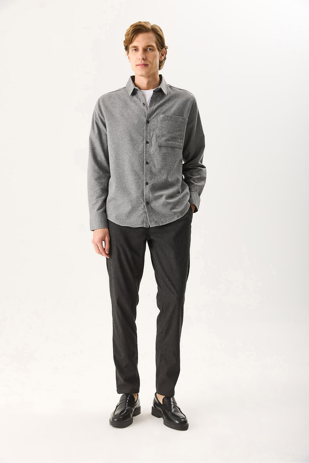 Men's Regular Fit Shirt - Gray
