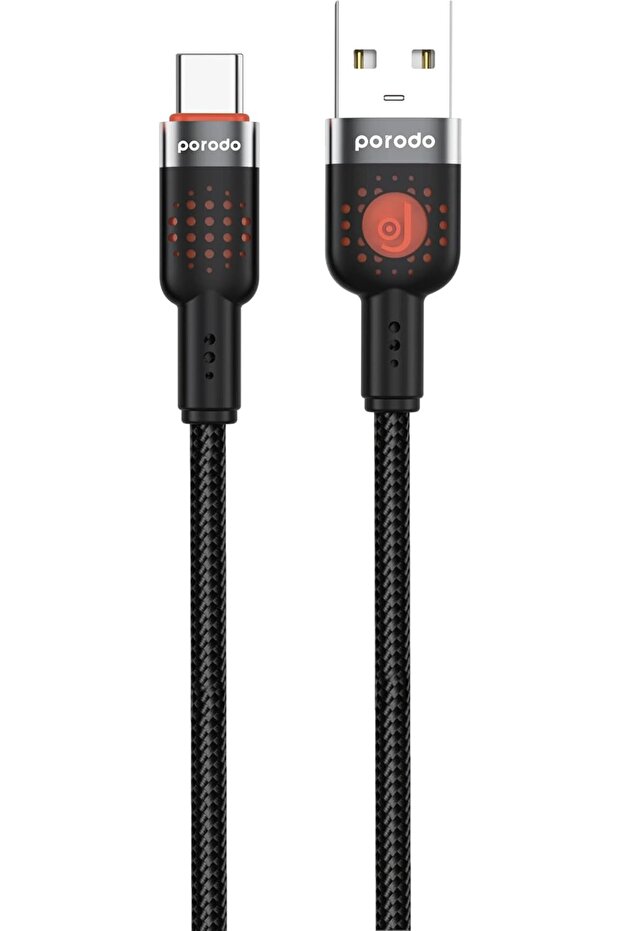 Alum. Alloy Braided Cable USB to Type-C 1.2m - Black