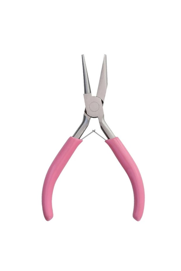 1Pcs Pink Professional Round Concave Pliers, Used For Jewelry Making Mini Precision Wire Loop Tools,