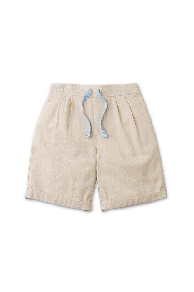 Solid Drawstring Shorts - 1